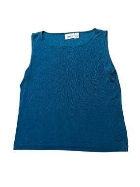 Chicos Blue Sleeveless Tank Top Size XL Acetate/Spandex
